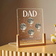 Moon Phase Dad Gift a?? Personalized Acrylic Plaque Light, Custom Night Sky Gift for Dad