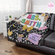 Custom Teacher Blanket with Name Cute Notebook Design Throw Blanket