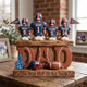 Personalized Baseball Soccer Football Basketball  Dad & Kids 2D FLAT Wooden Block, Custom Jersey Sign