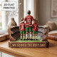 Personalized Baseball Soccer Football Basketball  Dad & Kids 2D FLAT Wooden Block, Custom Jersey Sign