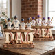 Personalized Baseball Soccer Football Basketball  Dad & Kids 2D FLAT Wooden Block, Custom Jersey Sign
