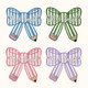 Personalized Pencil Bow Door Sign, Teacher Name Wooden Hanger, Classroom Decor,