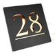 Laser Cut Matt White & Black Mirror Floating House Signs Door Number Signs Plaques