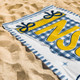 Custom School Pennant Beach Towel, Custom Name College Spirit Flag Towel