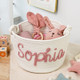 Personalized Baby Shower Gift Basket, Rope Cotton Baby Gift Basket