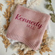 Personalized Embroidered Baby Knit Blanket