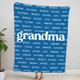 Grandma & Grandpa Blanket, Custom Name Blanket, Fleece