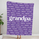 Grandma & Grandpa Blanket, Custom Name Blanket, Fleece