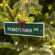 Street sign ornament  custom laser engraved acrylic ornament