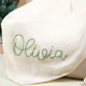 Custom Baby Name Blanket,Personalized Hand Embroidered Baby Blanket