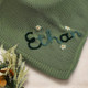Custom Baby Name Blanket,Personalized Hand Embroidered Baby Blanket