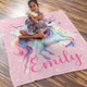 Personalized Fantasy Unicorn Soft Throw Blanket