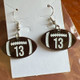 Custom Football Earrings, Personalized Earrings