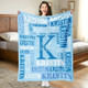 Custom Name Soft Fleece Throw Blanket