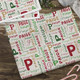 Holiday Repeating Name Personalized Wrapping Paper Christmas Wrapping Paper