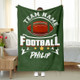 Personalized Football Blanket - Customized Name & Team Design