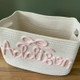 Personalized Name Basket with Bow, Baby shower gift basket