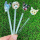 Printed Face Stir Stick, Acrylic Cocktail Sticks