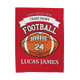 Personalized Football Blanket, American Football Boy Name Blanket