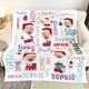 Personalized Photo Christmas Blanket With Name, Custom Name Blanket For Baby