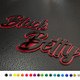 Custom Cursive Font Car Emblem - Custom Colors