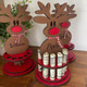 Freestanding Rudolph the Red Nose Reindeer Wooden Money Tree Money Holder with custom name