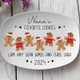 Personalized Gingerbread Christmas Plate, Grandma Plate