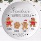 Personalized Gingerbread Christmas Plate, Grandma Plate