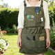 Custom Name Gardening Apron, Gardening Apron With Pockets, Outdoor Tool Apron