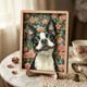 Personalized Pet Memorial Frame With Collar Holder, 3D Memorial Pet Floral Collar Holder Sign