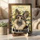 Personalized Pet Memorial Frame With Collar Holder, 3D Memorial Pet Floral Collar Holder Sign