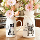 Personalized Pet Watercolor Ceramic Flower Vase, Custom Photo Pet Flower Vase