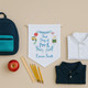 Personalized First Day of School Pennant, Embroidered Canvas Flag