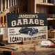 Personalized I Can Fix Anything Except Stupid Vintage Garage Metal Sign