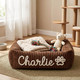 Personalized Pet Bed, Custom Chenille Name Dog Bed, Soft Dog Bed with Name