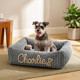 Personalized Pet Bed, Custom Chenille Name Dog Bed, Soft Dog Bed with Name