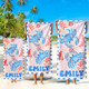 Personalized Retro Beach Towel, Marine Animal Beach Towel, Custom Name Towel