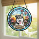 Personalized Dog Portrait Stained Suncatcher