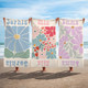 Personalized Oversized Floral Beach Towela??Quick-Dry Multicolor Towel