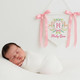 Custom Baby Banner  Welcome Baby , Baby Shower Wreath