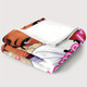 Personalized Custom Name Anime Girl Peace Sign & Anime Characters Fleece Blanket