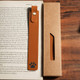Personalized Leather Bookmark: Custom Engraved Full-Grain Italian Leather