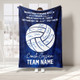 Personalized Volleyball Coach Blanket, Custom Name Soft Cozy Sherpa Fleece Throw Blankets