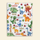 Personalized Dinosaur Blanket, Custom Name Dinosaur Blanket