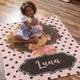 Personalized Polka Dots Cute Cartoon Little Girl Soft Throw Blanket