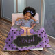 Personalized Polka Dots Cute Cartoon Little Girl Soft Throw Blanket