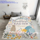 Custom Easter Bunny & Floral Print Flannel Blanket