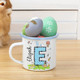 Personalized Colored Rabbit Easter Egg Initial 12 oz Enamel Mug