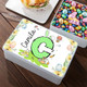 Personalized Floral Bunny Initial Easter Egg Biscuit Tin Box