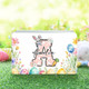 Personalized Cute Easter Bunny Carrot Initial Food-grade Biscuit Tin Storage Box
